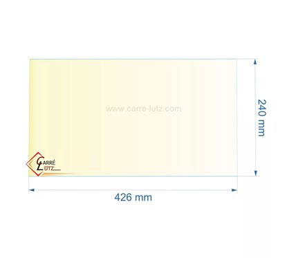 00461  Vitre réfractaire Vitrocéramique 426x240mm Deville AK1 AK2 50,60 €