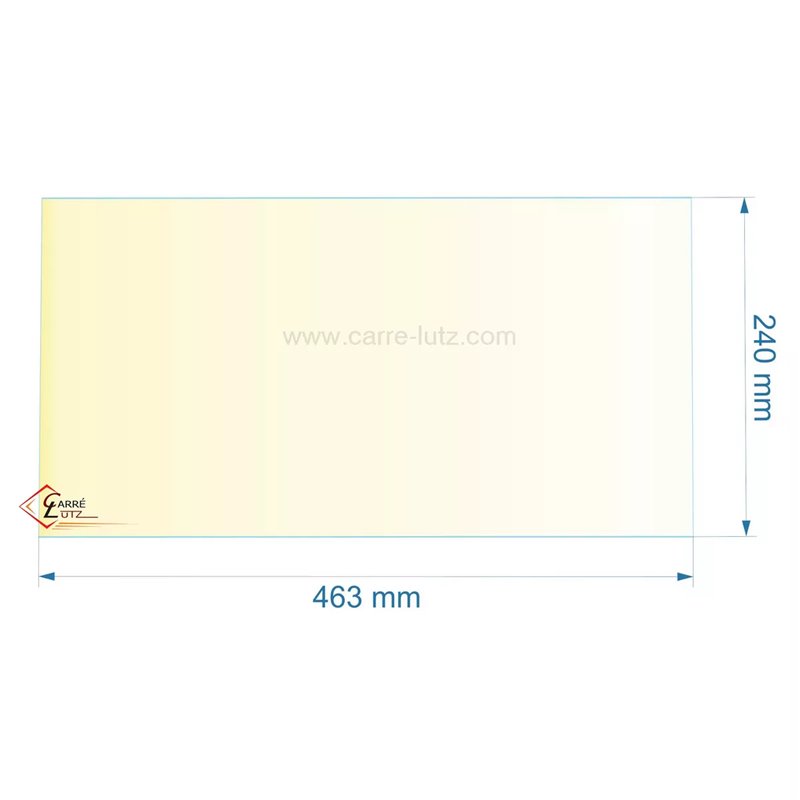 verre réfractaire Vitrocéramique 463x240 mm 017515 Godin