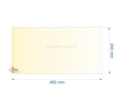 00463  verre réfractaire Vitrocéramique 463x240 mm 017515 Godin 127,30 €