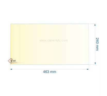 00463  Vitre réfractaire Vitrocéramique 463x240 mm 017515 Godin 127,30 €