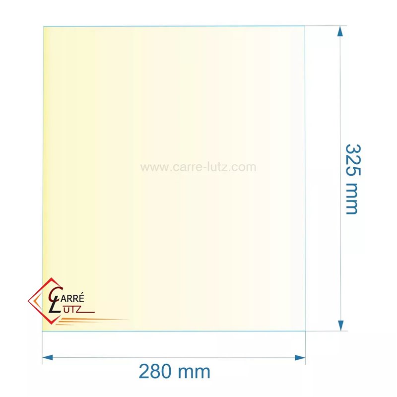 Vitre réfractaire Vitrocéramique 325x280 mm Palazzetti