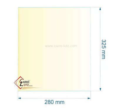 00465  verre réfractaire Vitrocéramique 325x280 mm Palazzetti 74,40 €