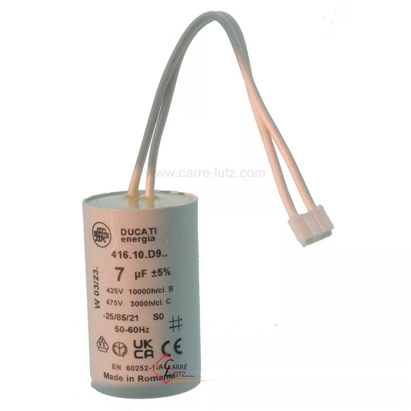Condensateur permanent  7 µf  450V à fil