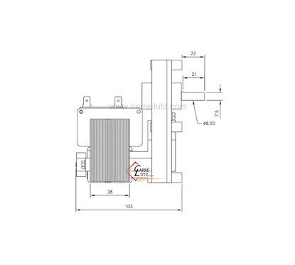 231541  Motoréducteur de vis sans fin 5 tour/minute Avec encodeur de poele à pellet 168,60 €