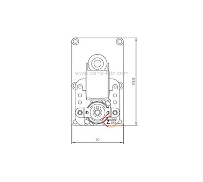 Motoréducteur de vis sans fin 1 tour/minute Avec encodeur de poele à pellet