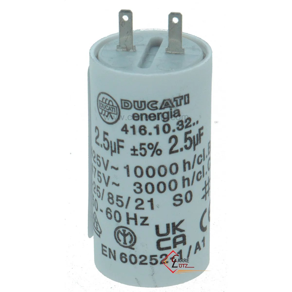 23090200 Condensateur permanent 2,5 µf 450V faston 2,8mm\npour moteur de volet roulant 3,50 € 23090200 Condensateur permanent 2,5 µf 450V faston 2,8mm\npour moteur de volet roulant 3,50 €