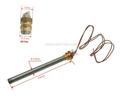 703915  Résistance 270W 9,9 mm longueur 130 mm de poêle à pellet 30,80 €