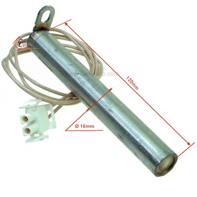 70390001  Résistance 350W 16 mm longueur 120 mm de poêle à pellet Cola Ferroli 59,10 €
