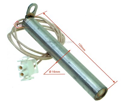 70390001 Résistance 350W 16 mm longueur 120 mm de poêle à pellet Cola Ferroli 59,10 €