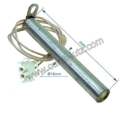 70390001  Résistance 350W 16 mm longueur 120 mm de poêle à pellet Cola Ferroli 59,10 €