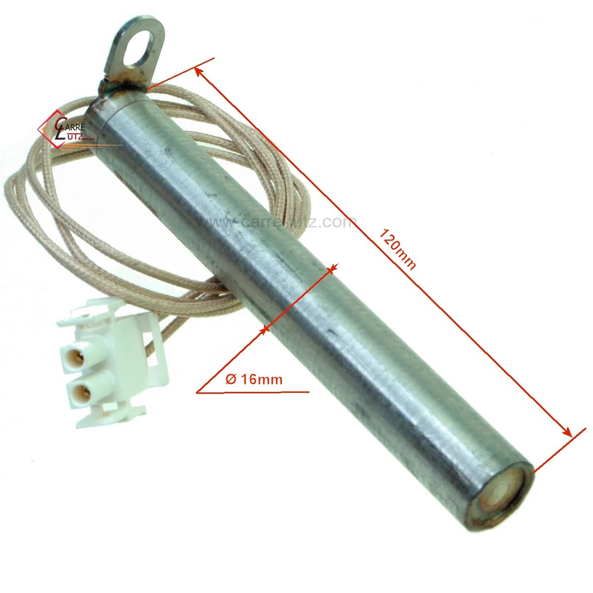 70390001 Résistance 350W 16 mm longueur 120 mm de poêle à pellet Cola Ferroli 59,10 € 70390001 Résistance 350W 16 mm longueur 120 mm de poêle à pellet Cola Ferroli 59,10 €