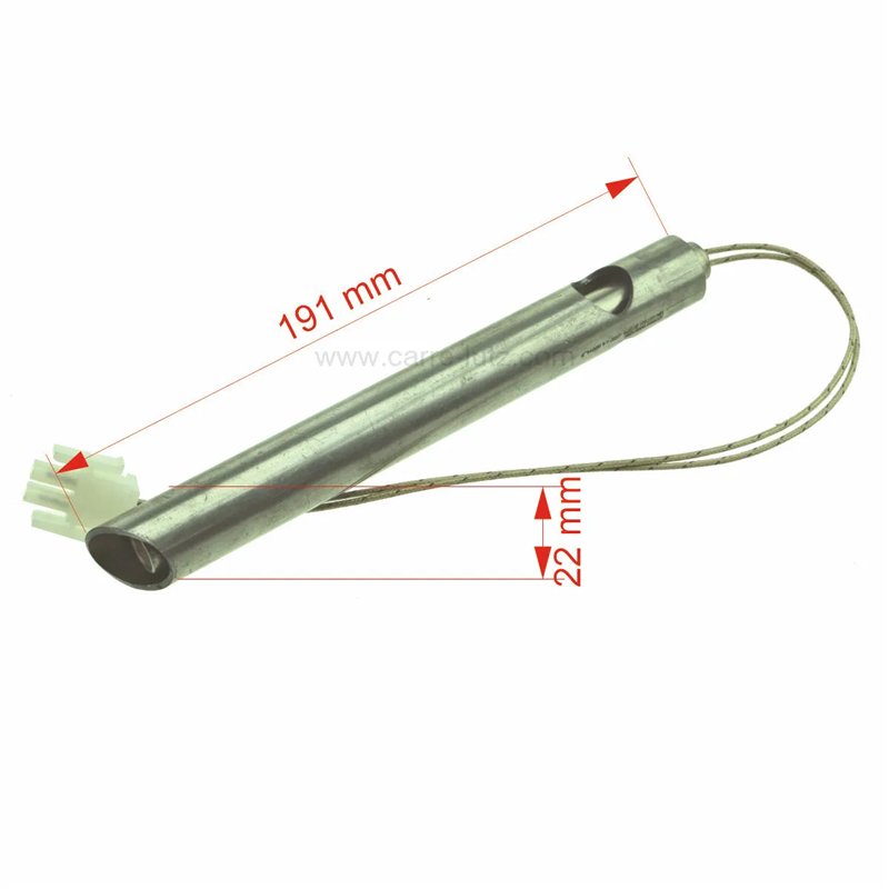 Résistance 400 W 22 mm longueur 192 mm de poêle à pellet 