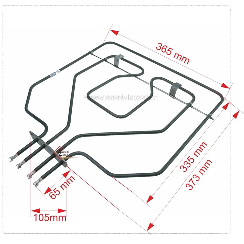 20390038  00471375 - Résistance de voute 2800W de four Bosch Siemens  13,40 €