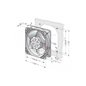 Ventilateur 19W 120x120x38 mm metal