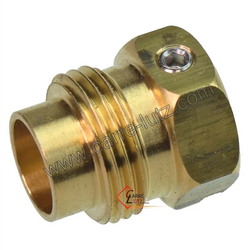 543111  Raccord 3/8 gaz avec vis de fixation pour bougie de pôele à granulés 7,40 €