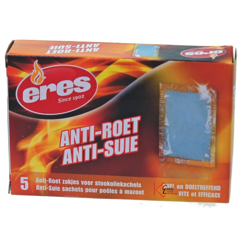 Anti suie en poudre pour Poêle à mazout boite de 5 pièces