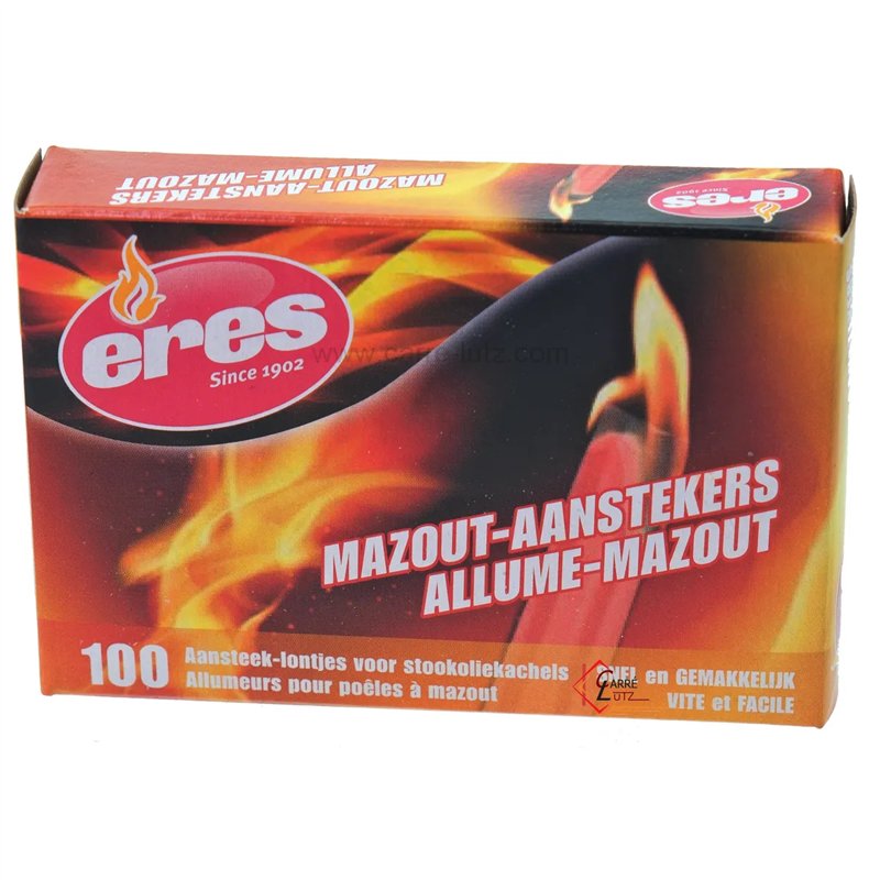 Allume-Mazout  pour Poêle à mazout boite de 100 pièces