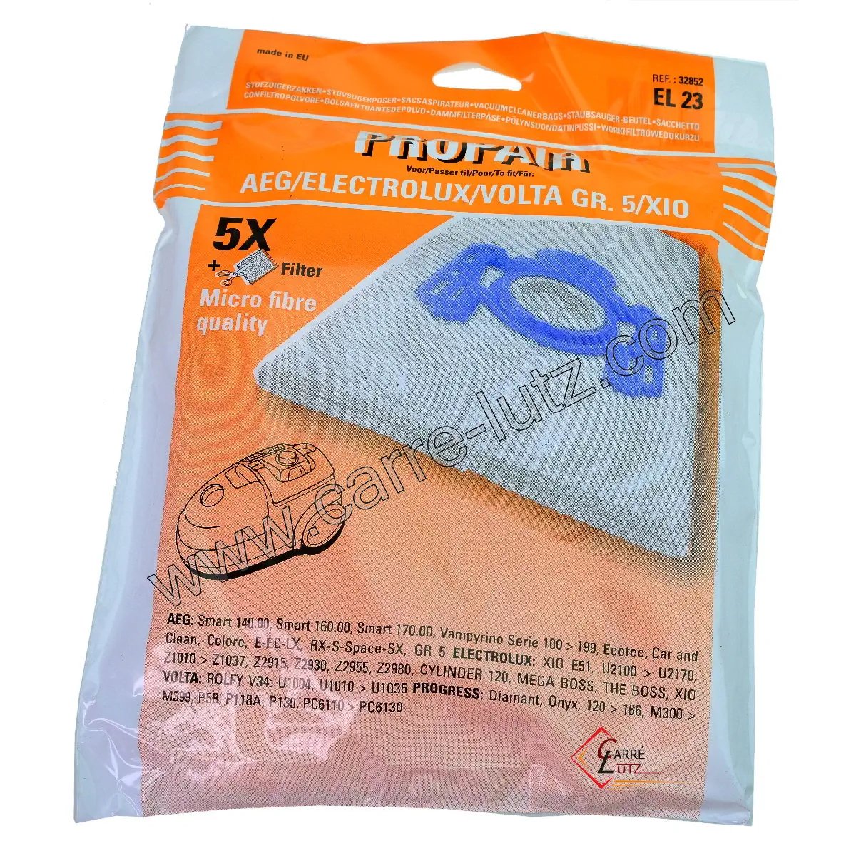 802320  Sacs d'aspirateur par 5 AEG Vampyrino 6,90 €