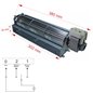 Ventilateur tangentiel 300 mm moteur à droite 2 vitesses compatible avec Deville - DP0020262 Ventilateur tangentiel 300 mm moteur à droite 2 vitesses compatible avec Deville - DP0020262