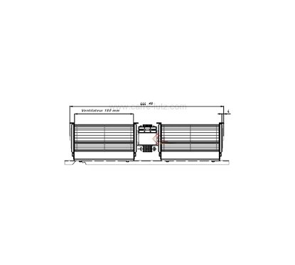 Ventilateur tangentiel moteur central