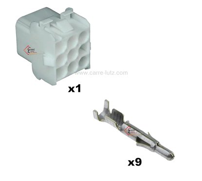 Connecteur Mate n lok Femelle 9 Voies avec borne Mâle