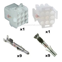 234031  Kit Connecteur Mate n lok Mâle Femelle 9 Voies avec borne 7,00 €