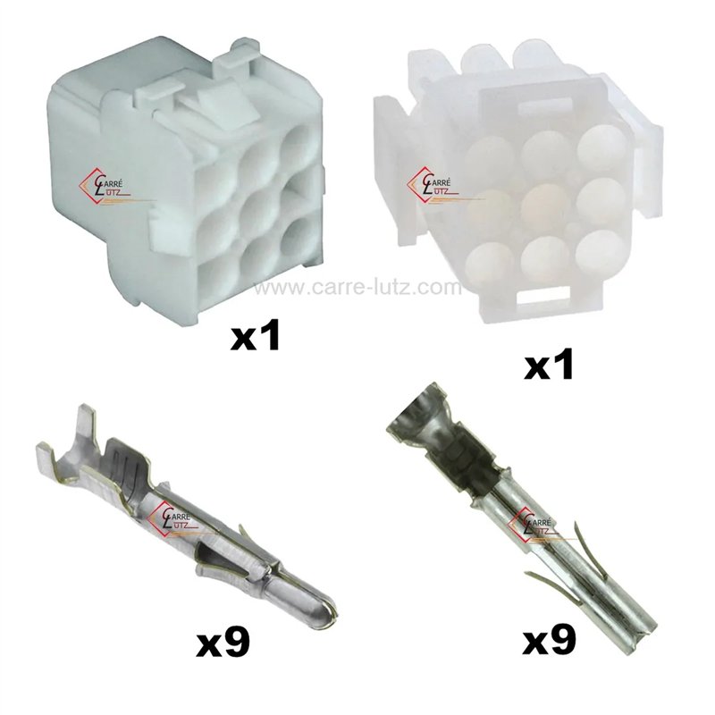 Kit Connecteur Mate n lok Mâle Femelle 9 Voies avec borne