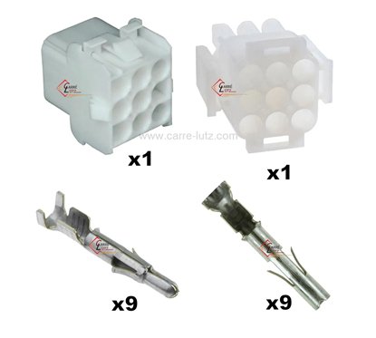 234031 Kit Connecteur Mate n lok Mâle Femelle 9 Voies avec borne 7,00 €