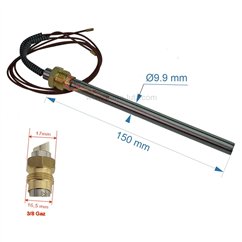 703918  Résistance 280W 9,9 mm longueur 150 mm de poêle à pellet 25,65 €
