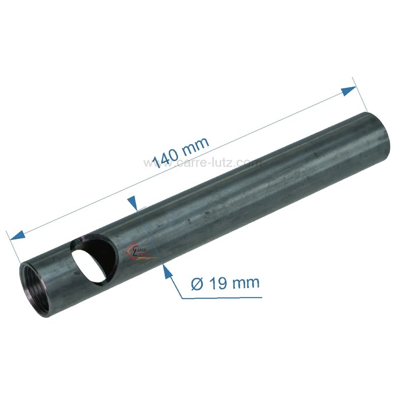 Tube convoyeur porte résistance 140mm diamètre 19 mm de poêle à pellet