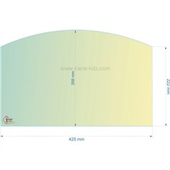 00471  Vitre réfractaire Vitrocéramique 425x222x268 Efel 73,10 €