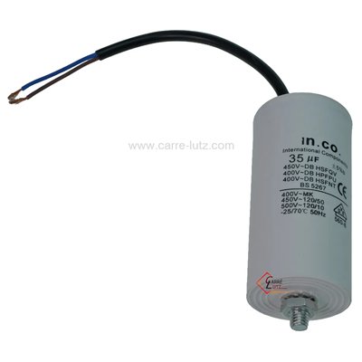 230049  Condensateur Permanent à fils 35 MF 450V 11,40 €