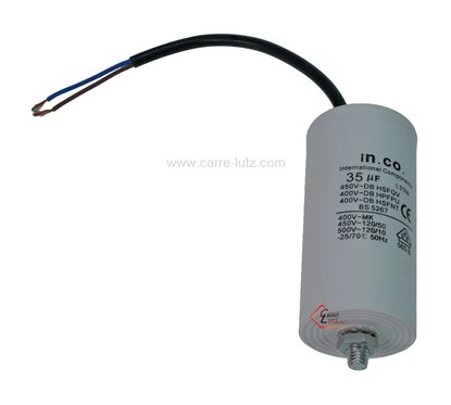 230049  Condensateur Permanent à fils 35 MF 450V 11,40 €