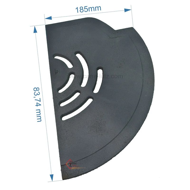 Demie grille droite F610807B de foyer de poêle Invicta Ove