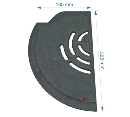 702021  Demie grille gauche de foyer de poêle compatible avec Invicta Ove - F610808B 32,50 €