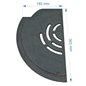 Demie grille gauche de foyer de poêle compatible avec Invicta Ove - F610808B