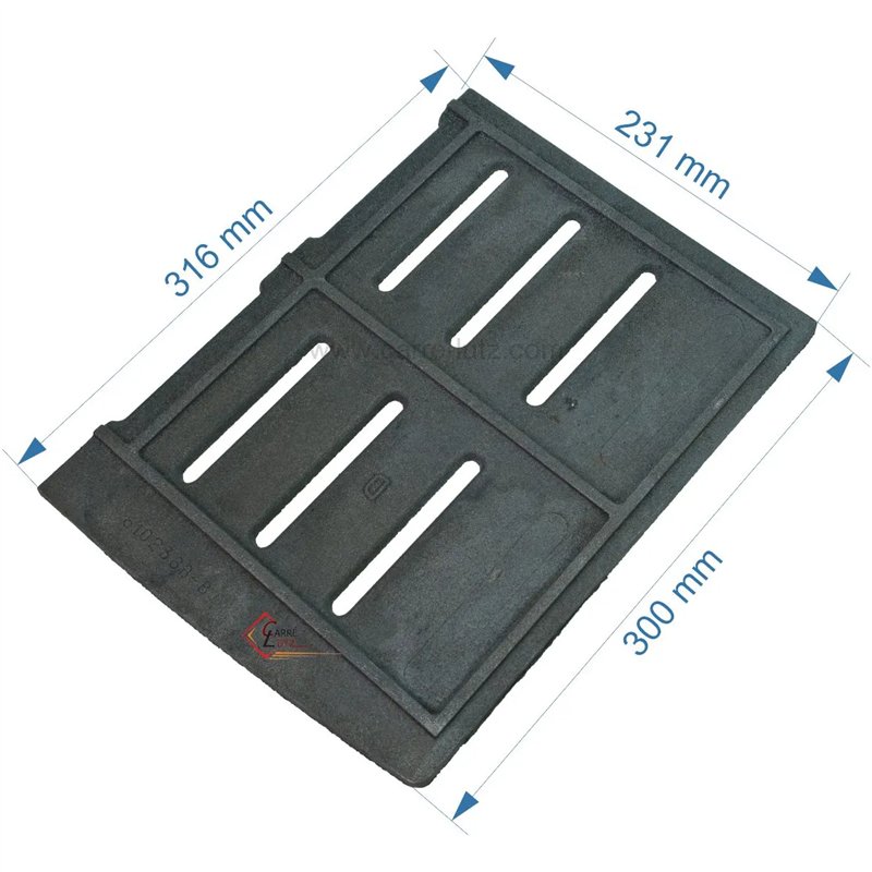 Grille droite de poêle compatible avec Invicta Sedan M - F610238B