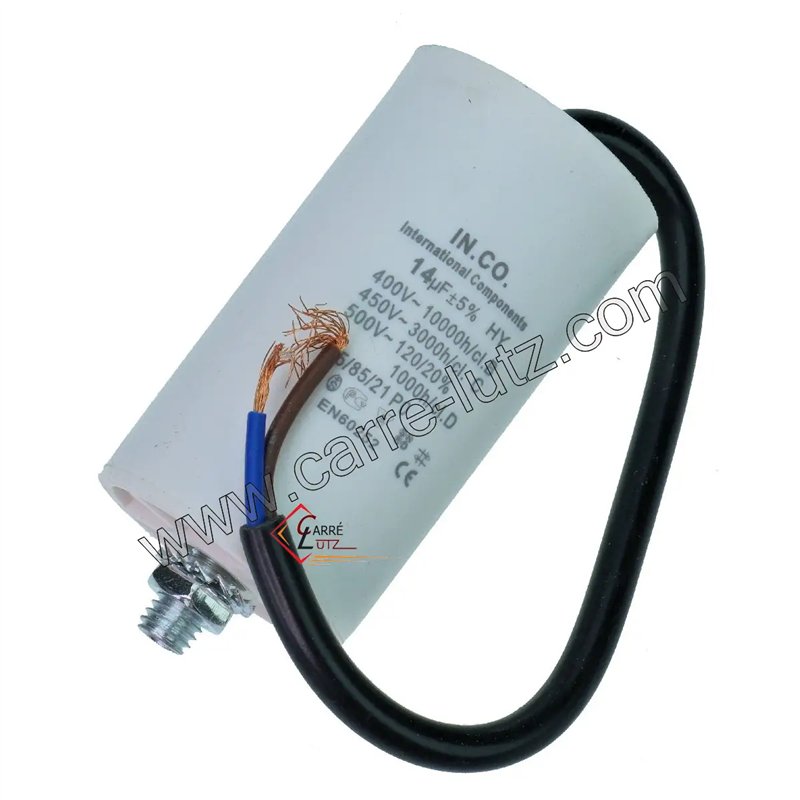 230042 Condensateur permanent à fils 14 MF 450V 4,40 € 230042 Condensateur permanent à fils 14 MF 450V 4,40 €