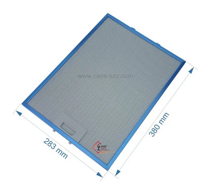 701036  C00099100 - Filtre à graisse métal 283 x 380 mm de hotte aspirante Ariston Indesit Scholtes  16,20 €