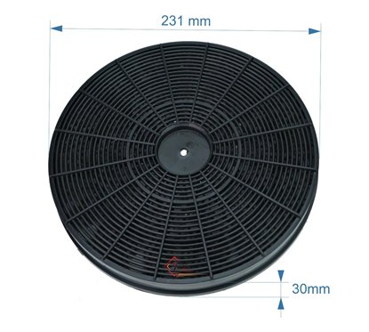 701055  Filtre charbon actif 230mm EFF54 ou F233 ou FAC509 de hotte 8,00 €