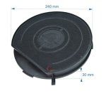 701079  Filtre de hotte anti odeurs au charbon actif Type 28 diamètre 240 mm 8,20 €