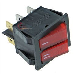 720005  Interrupteur double à voyant rouge 16A 250V 2,90 €