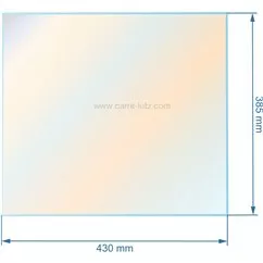 00470  Vitre réfractaire Vitrocéramique 430x385 La Nordica 96,60 €