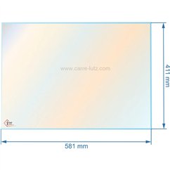 00473  Vitre réfractaire Vitrocéramique 581x411 mm AXC07866A non sérigraphiée Deville 140,50 €