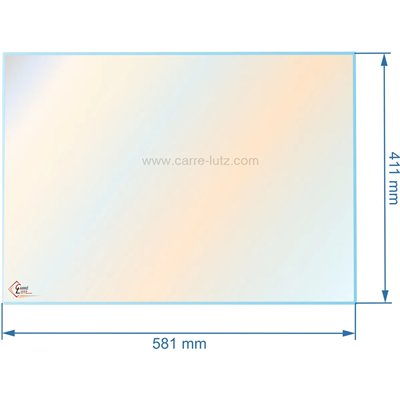 00473  Vitre réfractaire Vitrocéramique 581x411 mm AXC07866A non sérigraphiée Deville 140,50 €