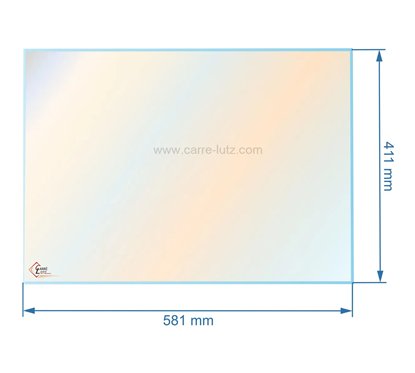 00473  Vitre réfractaire Vitrocéramique 581x411 mm AXC07866A non sérigraphiée Deville 140,50 €