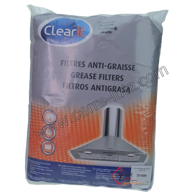 701004  Filtre de hotte anti graisse 47x97 cm 3,90 €