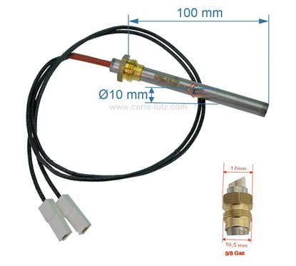 70390008  Résistance 190W 10 mm longueur 100mm de poêle à pellet 51,00 €