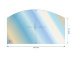 00106  Vitre de poele en Vitrocéramique 485x213x282 arrondi Efel harmonie Ciney 80,80 €