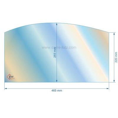 00166  00001307368 - Vitre réfractaire Vitrocéramique 465X265X220 mm Godin 83,50 €